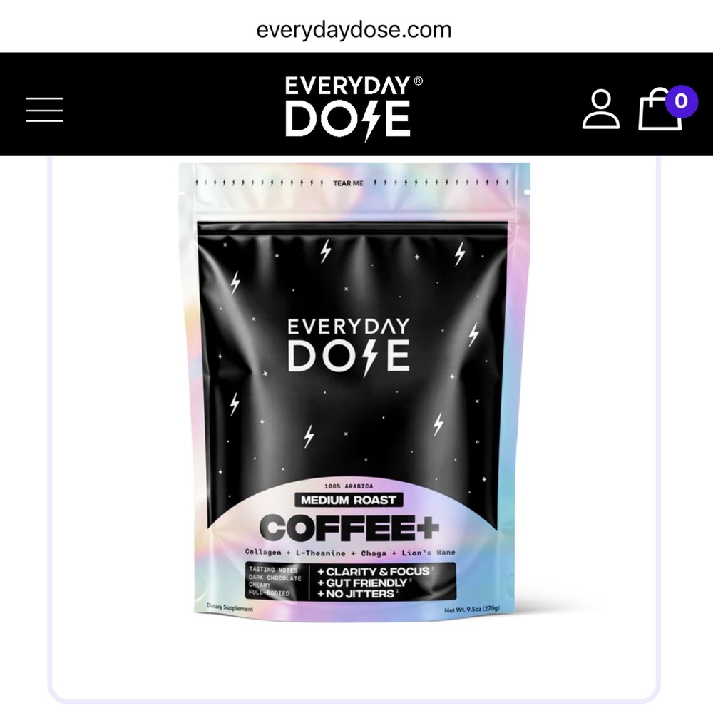 Everyday Dose Coffee + Mushroom Glass